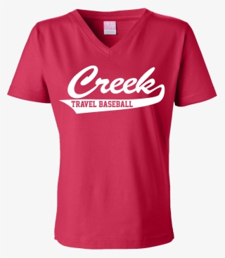 Creek Travel Baseball Ladies V-neck - Active Shirt