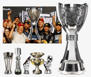 Racing Team Celebrating With The Monster Energy Nascar - Trophy