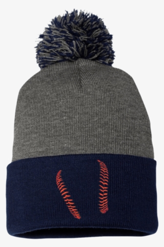 Who's On First Pom Pom Knit Cap Keep It Simple Baseball - Golf Pom Beanie