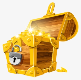 Gold Coins Treasure Chest Png Clipart Picture - Gold Treasure Chest Png