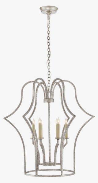 Hollywood Regency Frame Chandelier Burnished Silver - Chandelier