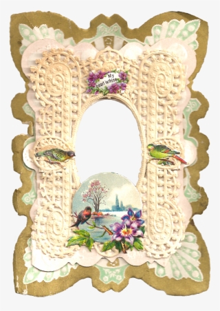 Lace Scrap Frame ~ Zibi Vintage Scrap - Valentine's Day