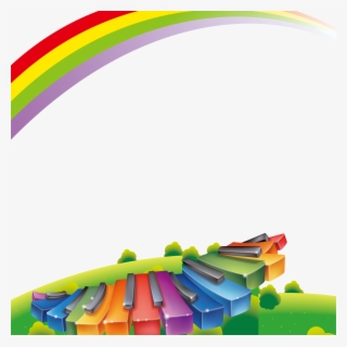 Piano Clipart Rainbow - Estação Criança