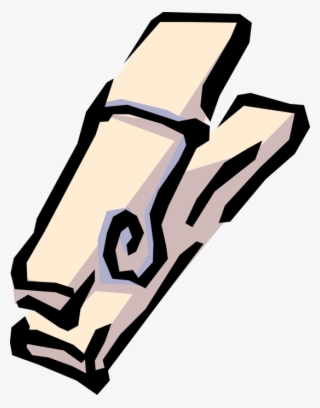 Vector Illustration Of Clothespin Or Clothes-peg Fastener