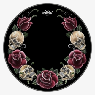 Remo Powerstroke P3 Skyndeep Bass Drumhead-tattoo Rock - Roses Rock Png