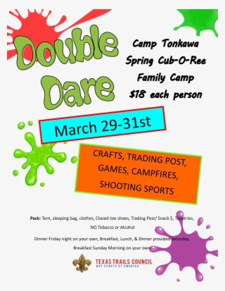 Spring Cub O Ree Family Registration Form - Illustration