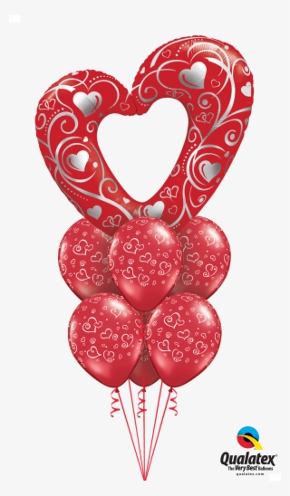 Mega Heart Balloon Bouquet - Valentine's Day Balloon Bouquet Latex