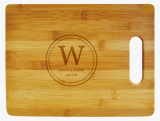 Double Circle Monogram Small Cutting Board - Plywood
