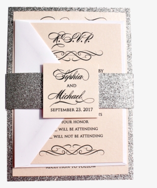 Blush Love Story Invitation - Calligraphy