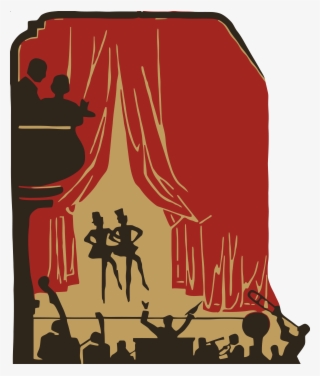 Free Clipart Of A Crowd Of Silhouetted People And A - Clip Art Musical Theatre
