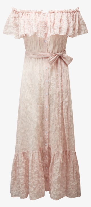 Mira Button Down Dress Pink Striped Crinkle Front V=1543620861 - Gown