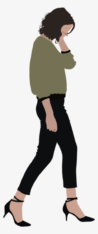 People Flat Illustration On Behance - People Walking Side Png