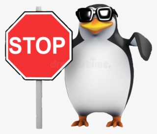 The Penguin Stop As - Stop Vector
