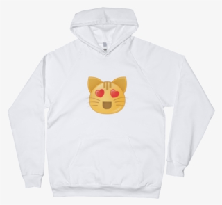Expressive Heart Eyes Cat Unisex Pullover Hoodie - Hoodie