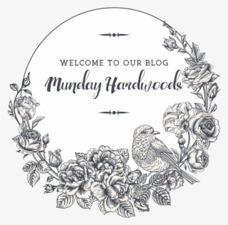 Lenoir, Nc Wreath Drawing, Round Frame, Floral Wreath - Рамка Для Текста С Птицей