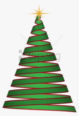 Free Png Christmas Tree Ribbon Png Image With Transparent - Kreslený Vánoční Stromek Png