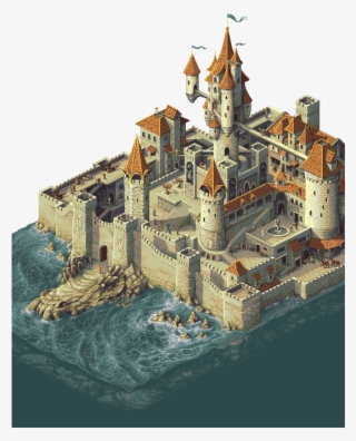 Tumblr Fantasy Map, Fantasy Castle, Fantasy City, Fantasy - Medieval Banner Pixel Art