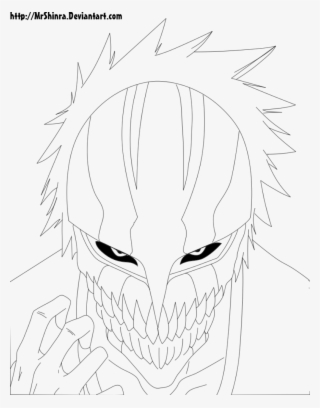 Bleach Coloring Pages With Hollow - Line Art