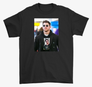 Nick Jonas Wearing A Shirt Of John Stamos Wearing A - Friendship Printed Shirt