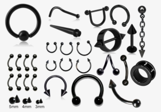 #piercing #piercings #black #steel #titanium #goth - Monochrome