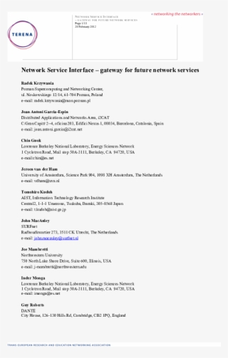 Network Service Interface Gateway For Future Network - Résumé
