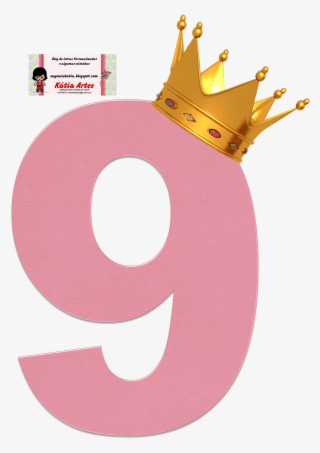 Números Rosas Con Coronas Oh My Alfabetos - Numero 0 Decorado