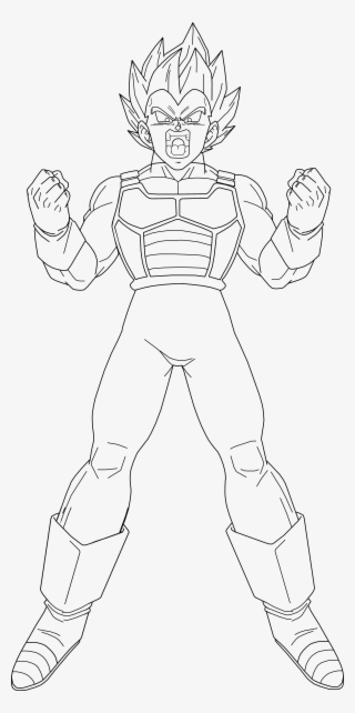 Blue Drawing Vegito - Line Art