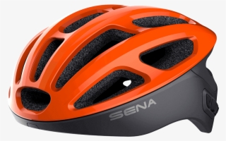 R1 Smart Cycling Helmet, Electric Tangerine - Sena R1 Smart Cycling Helmet