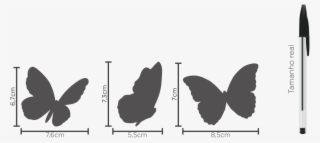 O Modelo Adesivo De Parede Borboletas, Possuem Tamanhos - Brush-footed Butterfly