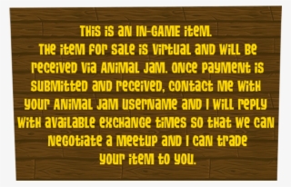 This Is An In-game Item - Wood