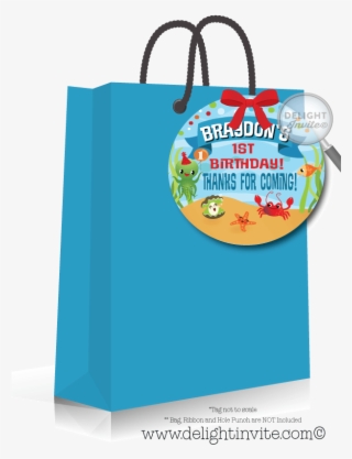 Under The Sea 1st Birthday Favor Tags - Thank You Tag Birthday Under The Sea