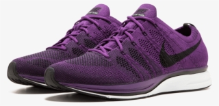 Nike Flyknit Trainer Night Purple Black White Ah8396 - Sneakers