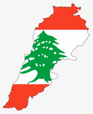 Lebanon Flag Map