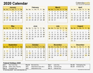 2020 Calendar Png Free Download - Calendar 2020 With Holidays