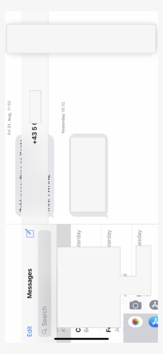 Messages App On Ios 12 Gm - Monochrome