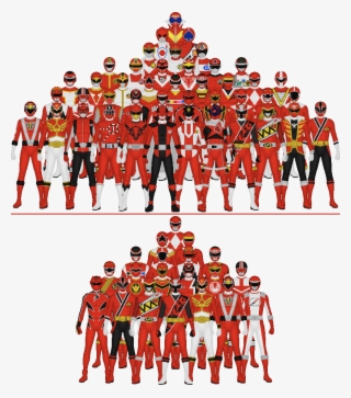 All Super Sentai And Power Rangers Reds By Taiko554 - Super Sentai All Red Rangers