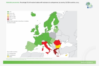 Percentage Of Invasive Isolates Resistant To Carbapenems, - Antimicrobial Resistance Surveillance In Europe 2015
