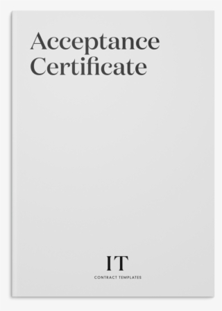 Certificate Of Acceptance Paper