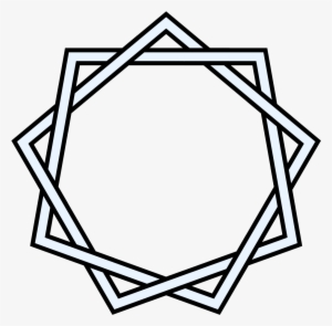 9-2 Star Polygon Interlaced - Vector Graphics