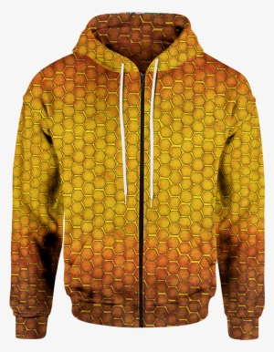 Honeycomb Zip Hoodie - Hoodie