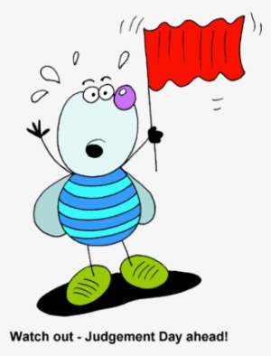 Bug With Flag Clipart - Red Flags Clipart