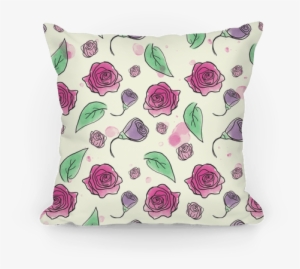Watercolor Rose - Throw Pillow