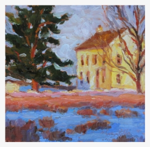 Yellow House In Snow - House In Snow