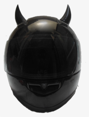 Black Helmet Devil Horns Larger Image - Motorcycle Helmet
