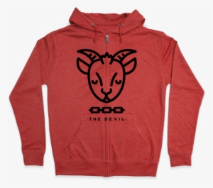 The Devil Tarot Zip Hoodie - Hoodie