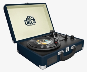 Juice<sup>®</sup> Deck, Vinyl Record Turntable - Juice Portable Briefcase Style Turntable - Blue 8029520
