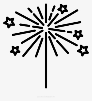 Sparkler Coloring Page - Dibujo Bengala