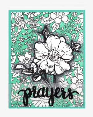 Hero Arts Prayers Card By Understand Blue - Hero Arts Ha-k6136 Mounted Rub