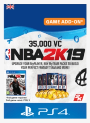 Nba 2k19 35,000 Vc For Playstation - Nba 2k19 15000 Vc