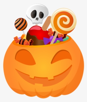 Halloween Pumpkin With Candy Png Clip Art Imageu200b - Jack O Lantern With Candy Clipart Png